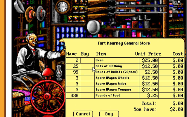 The Oregon Trail Deluxe Screenshot