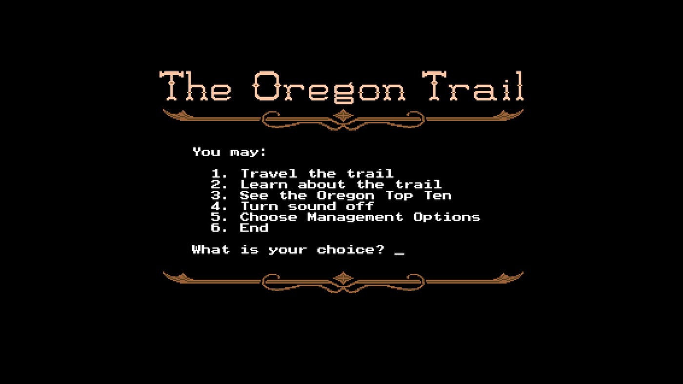 Oregon Trail Game screenshot