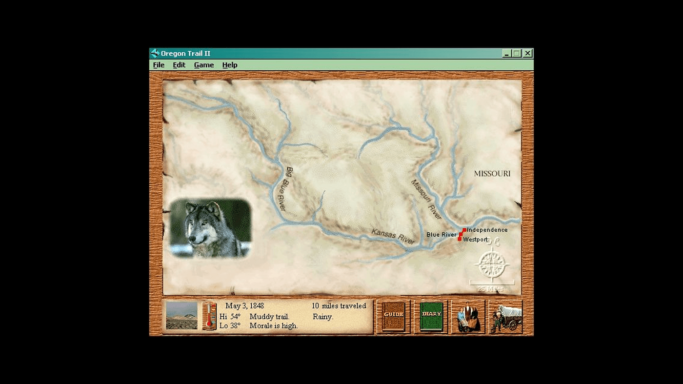 Oregon Trail Game screenshot